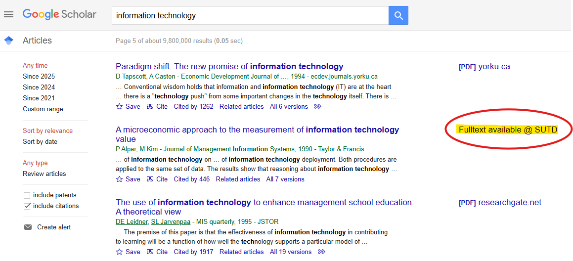 Google Scholar Settings 6