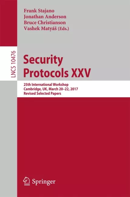 Security Protocols XXVII 27th International Workshop