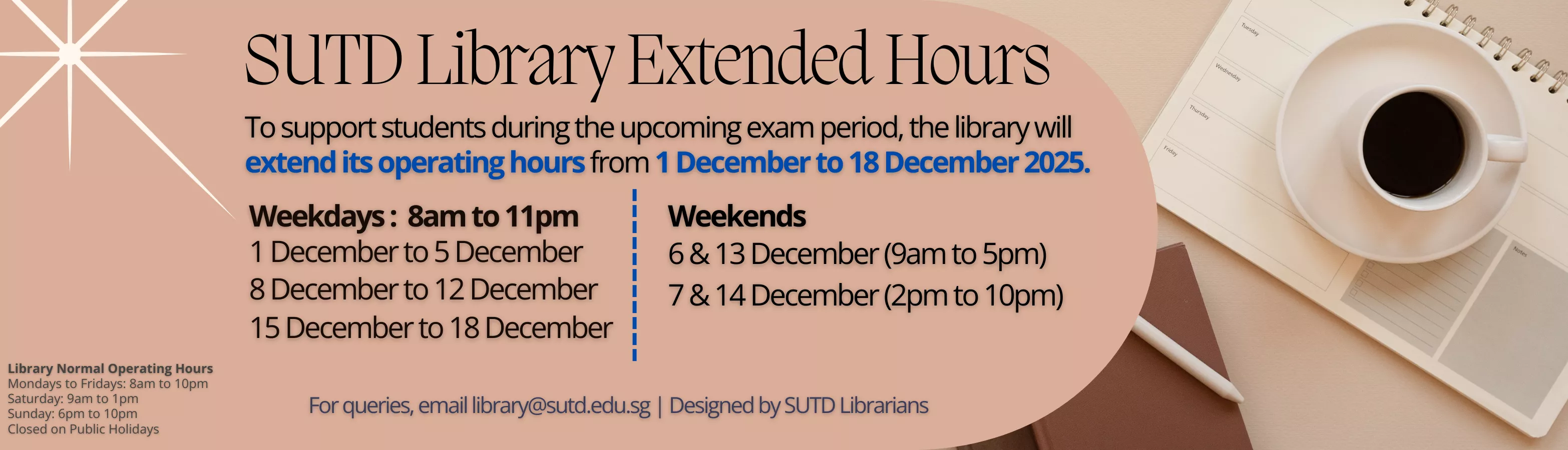 SUTD Dec Extended Hours